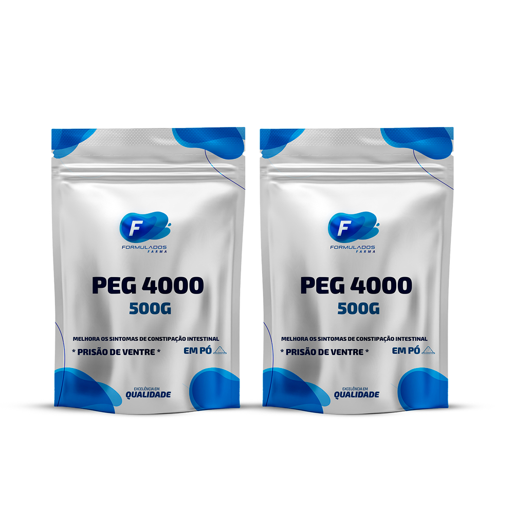 Kit 2 Pegs 4000 Polietilenoglicol sem eletrólito sachê de 500GR Cada