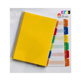 Caderno A4 6 Matérias C/Pauta Miolo branco - Espiral em Oferta na Shopee