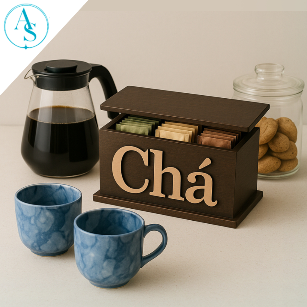 Porta Chá Em MDF Cantinho do Café Vintage