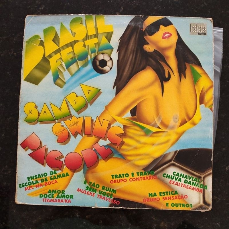 Disco de vinil (LP) Brasil festa - samba, swing, pagode, 1994