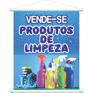 Banner Produtos de Limpeza serviço promoção 60x50cm em Oferta na Shopee