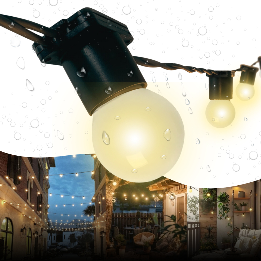 Varal de Luzes LED 20m Externo Com Lâmpadas Inclusas Gambiarra Cordão Pode Chuva Decoração em Oferta na Shopee