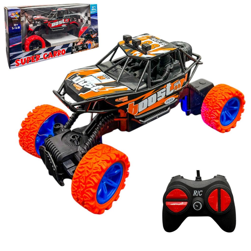 Carrinho Controle Remoto Pilha 4x4 Jeep Off Road Anda Na Terra Monster Truck envio rapido em Oferta na Shopee