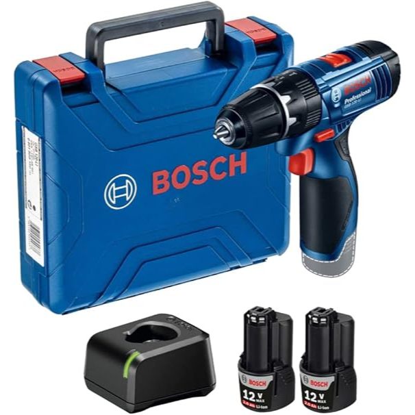 Parafusadeira Furadeira a bateria Bosch GSB 120-LI 12V  Com 2 Baterias Bosch GSB 120-LI
