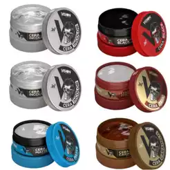 Kit 24 Cera Pomada Modeladora Vision Barber Shop 130g