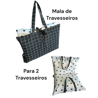 Mala para Travesseiros | Bolsa para Viagem – Para 2 Travesseiros | Porta Travesseiro Estampada e Reforçada em Oferta na Shopee