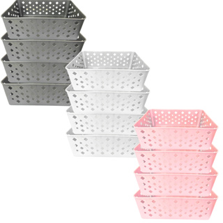 Kit 10 Cestos Premium Organizador Multiuso para Gavetas Multicores 19x13cm em Oferta na Shopee