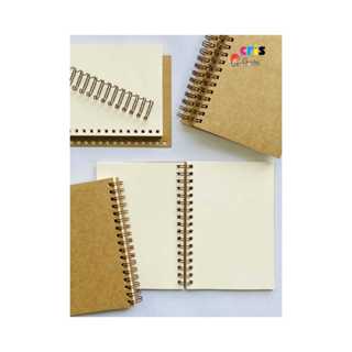 Caderneta A6 (Capa Kraft - Wire-o) - Marfim em Oferta na Shopee