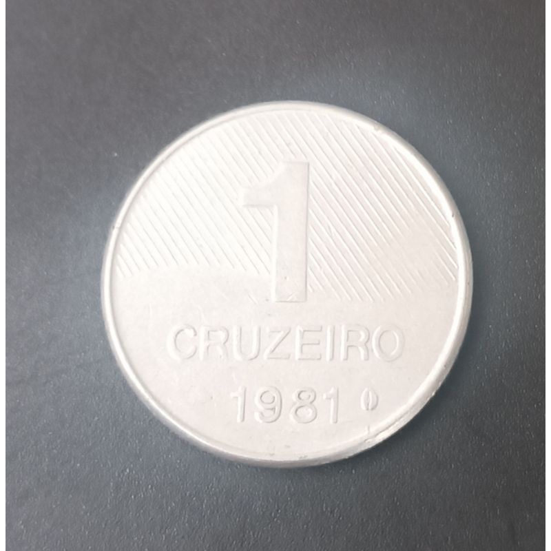 Moeda 1 Cruzeiro 1981 Reverso Horizontal Sob