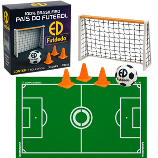 Kit Golzinho De Futebol Trave Bola Cone Com Tapete Campo- Futdedo De Mesa em Oferta na Shopee