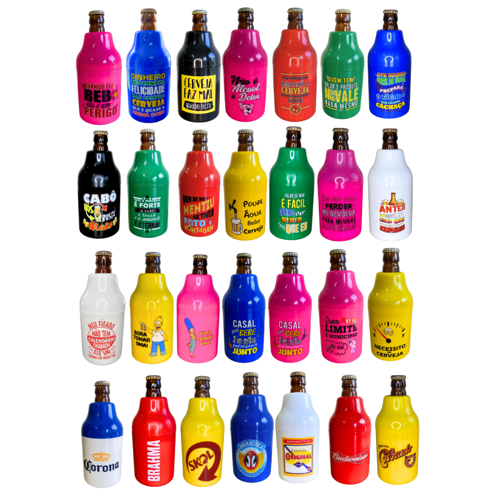 Porta Lata 3x1 Garrafa Térmico Suporte Cerveja Romarinho 300ml em Oferta na Shopee