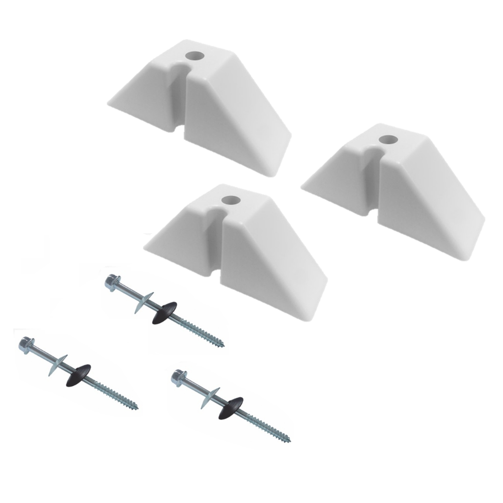 Kit 100 Calços Para Telhas Trapézio 196/40 e 255/40 + 100 Parafusos Telheiro