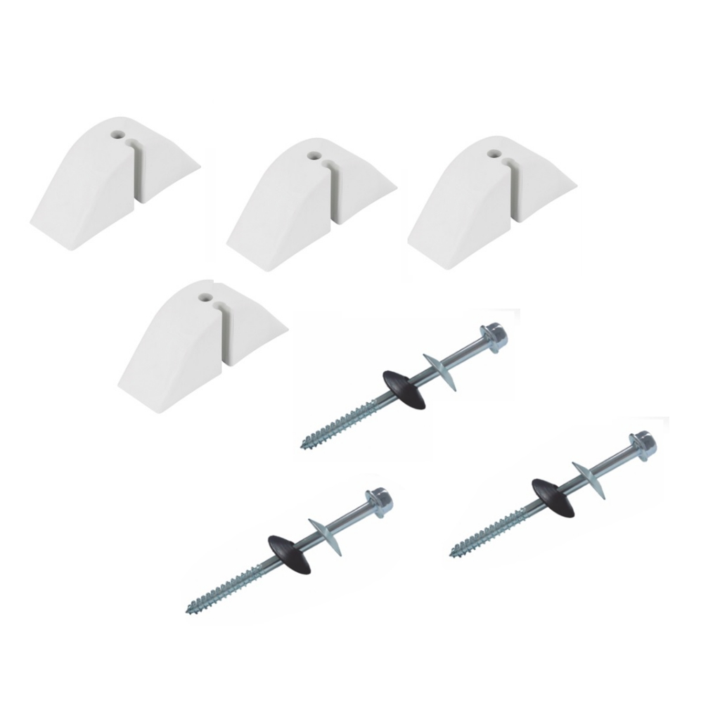 Kit 100 Calços Perfil 177 Onda Alta + 100 Parafusos Telheiro