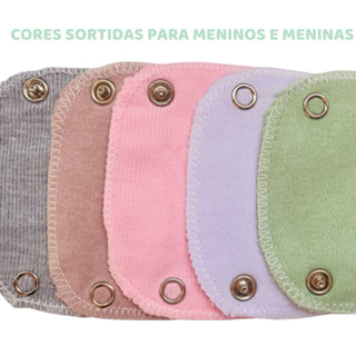 Kit Extensor alongador de body Infantil bebe com 2 botões 100% Algodão em Oferta na Shopee