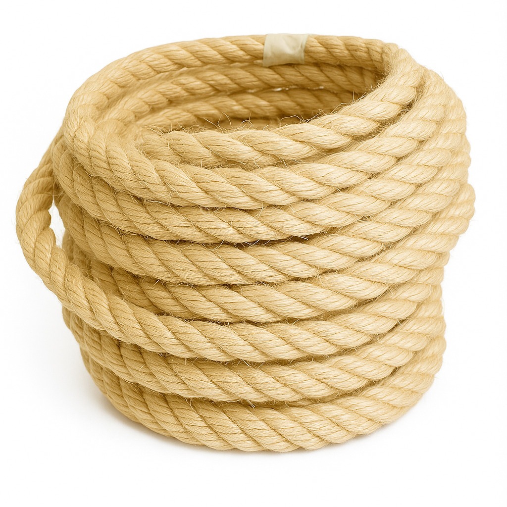 Corda De Sisal 20mm 5 Mts Naval Reforçada Arranhador Gato Decoração Artesanato Amarrações Balanços