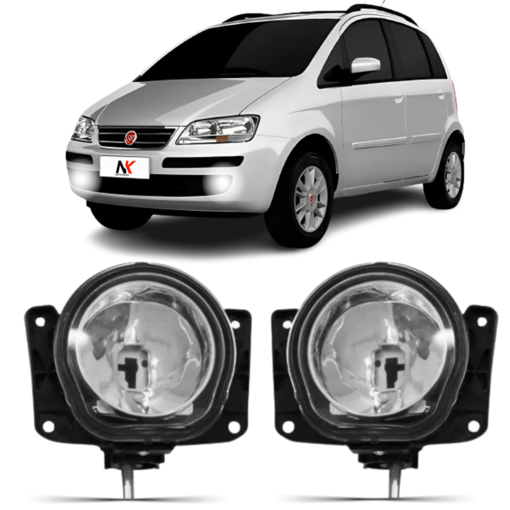 Par Farol Milha Fiat Idea 2004 2005 2006 2007 2008 2009 2010 em Oferta na Shopee