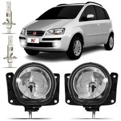 Par Farol Milha Fiat Idea 2004 2005 2006 2007 2008 2009 2010 + Lampada