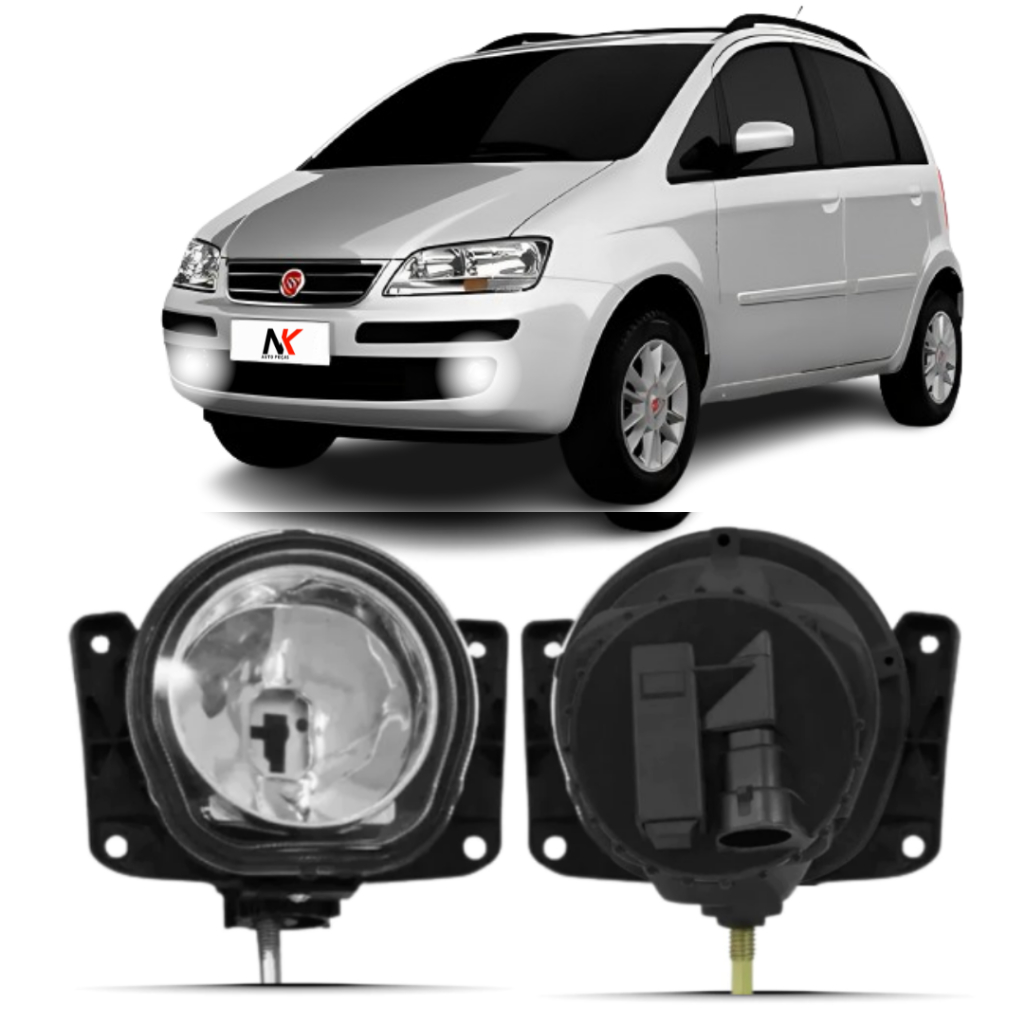 Farol Milha Fiat Idea 2004 2005 2006 2007 2008 2009 2010 em Oferta na Shopee