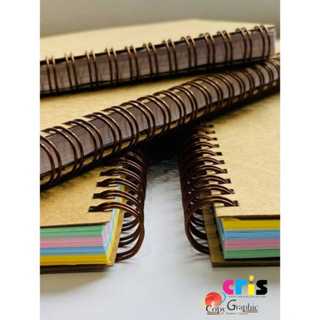 Caderno A4 - Miolo Colorido (Capa Kraft - Wiire-o) em Oferta na Shopee