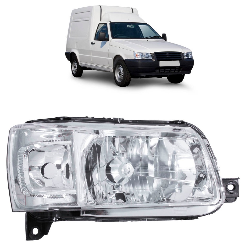 Farol Fiorino 2005 2006 2007 2008 2009 2010 2011 2012 2013 Máscara Cromada em Oferta na Shopee