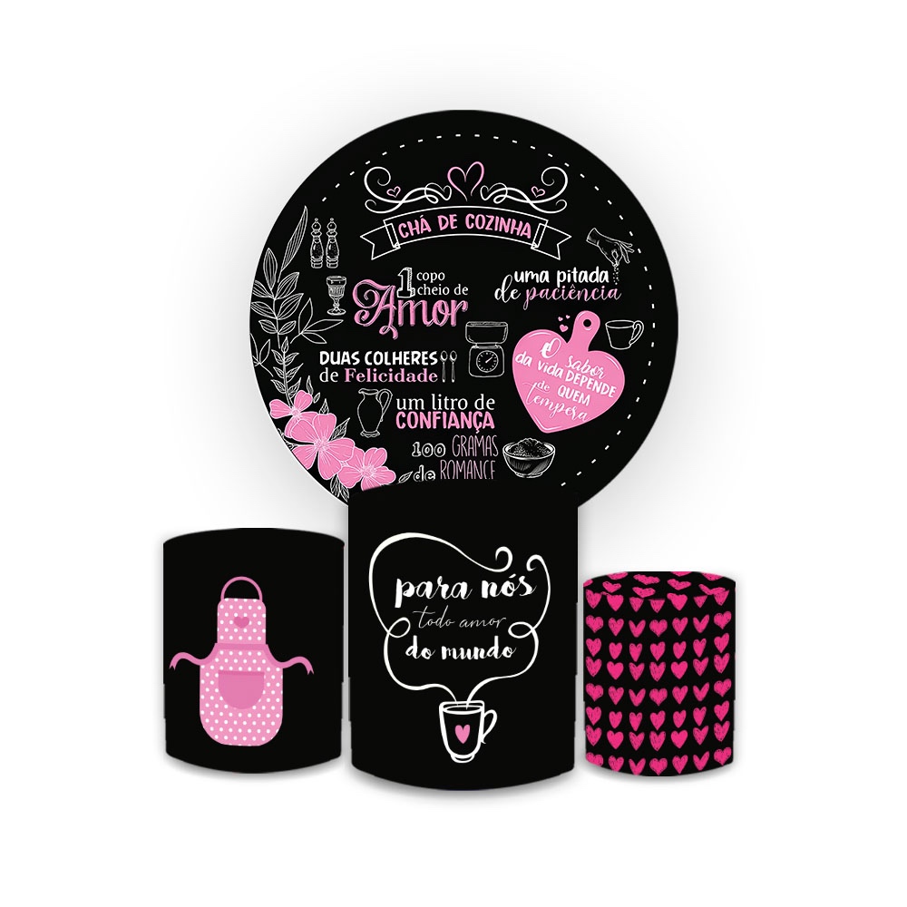 Kit Capa Painel Chá De Casa Nova + Trio Capas De Cilindros Veste Fácil preto em Oferta na Shopee