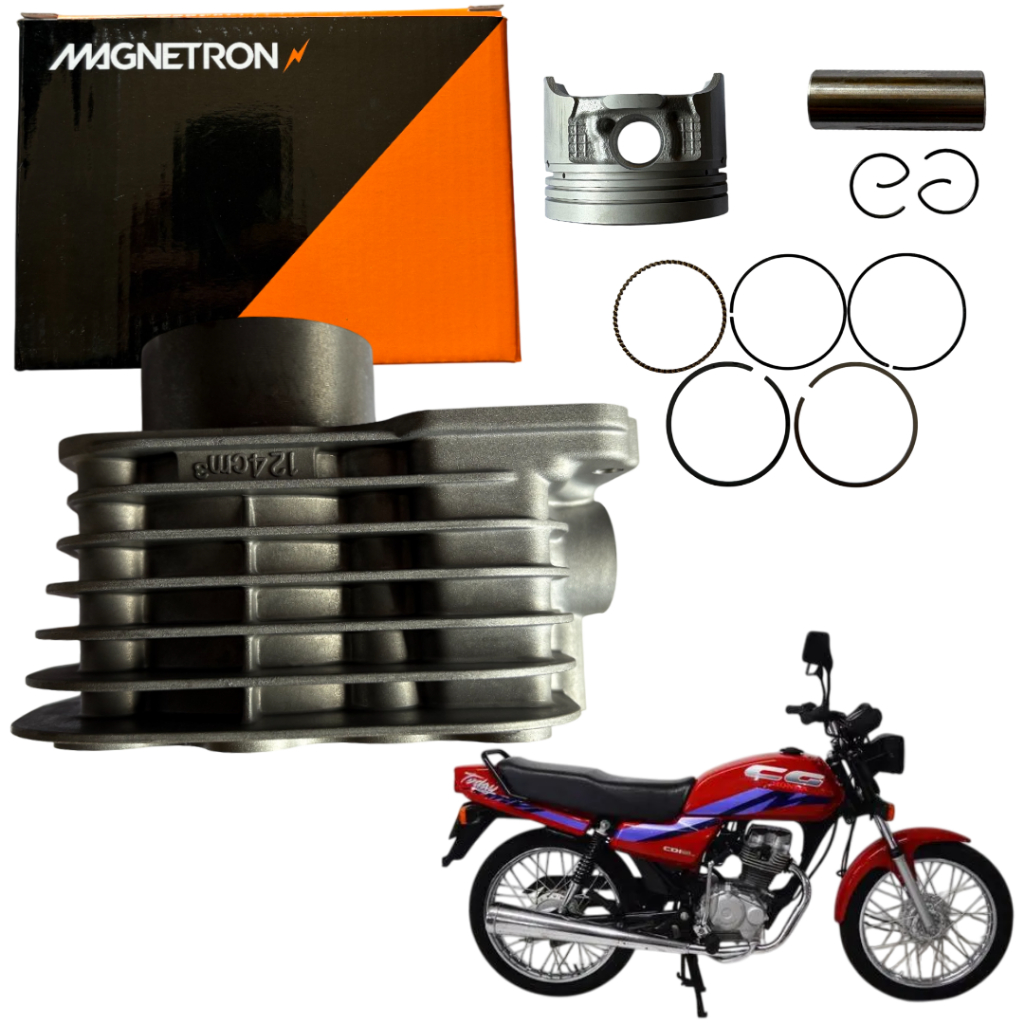Kit Cilindro Camisa Pistão Cg Titan 125 Today 1988 A 2001 XLR 125 1997 A 2002 Cargo 125 1992 A 2001