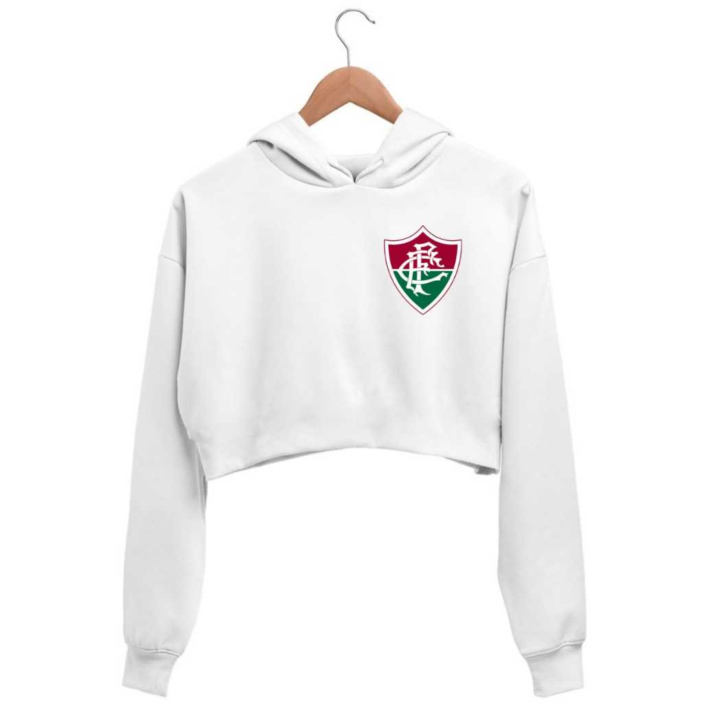 cropped moletom feminino com capuz fluminense promoção em Oferta na Shopee