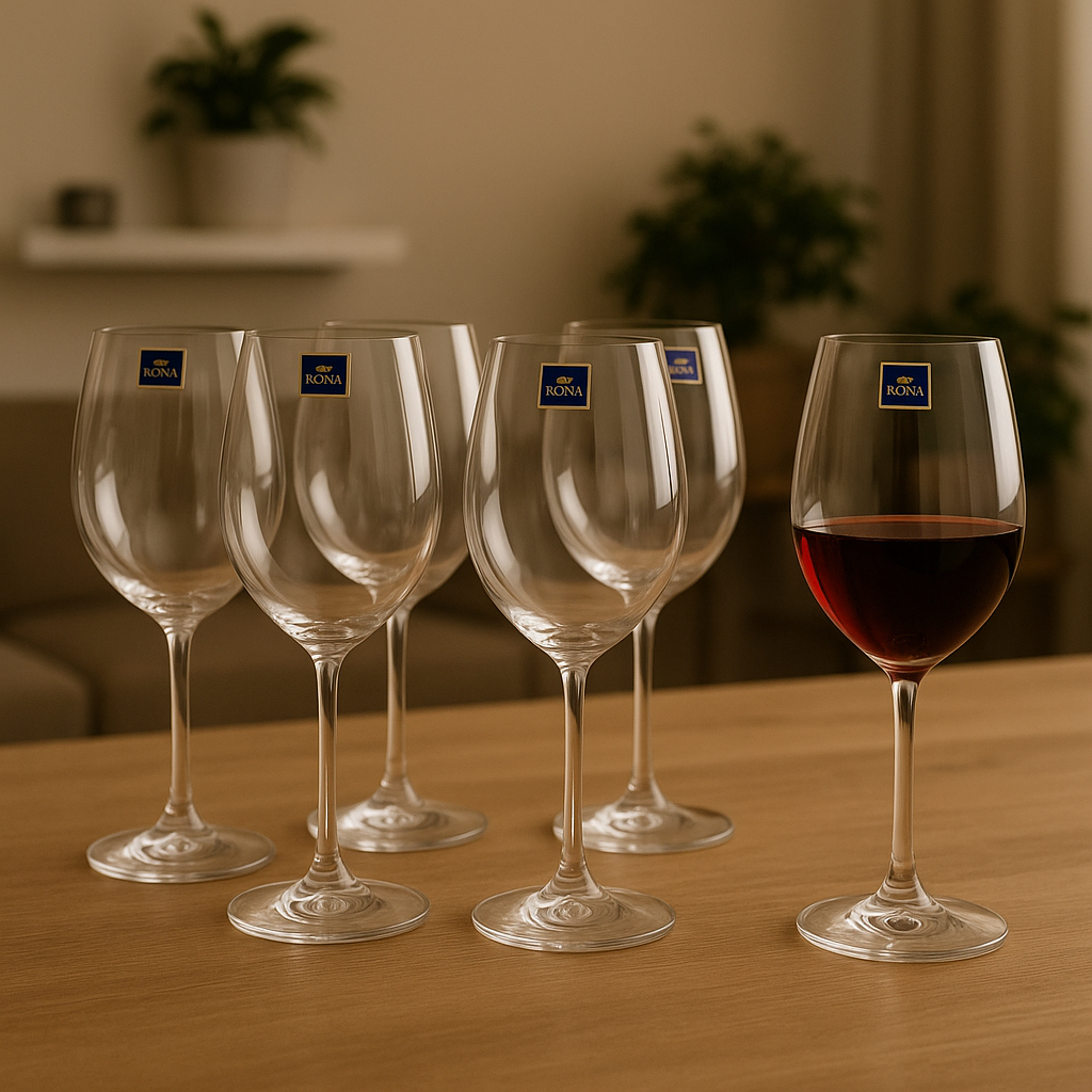 Jogo 6 Taças de Vinho 580ml Cristal Bohemia Titanium Cristalyte – Elegância Vinhos Tintos e Brancos