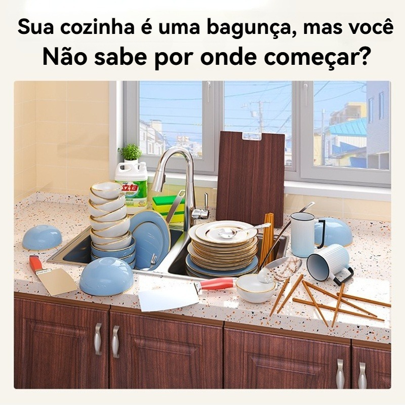 Escorredor de Louças Metálico Multifuncional para Pia — foto 5