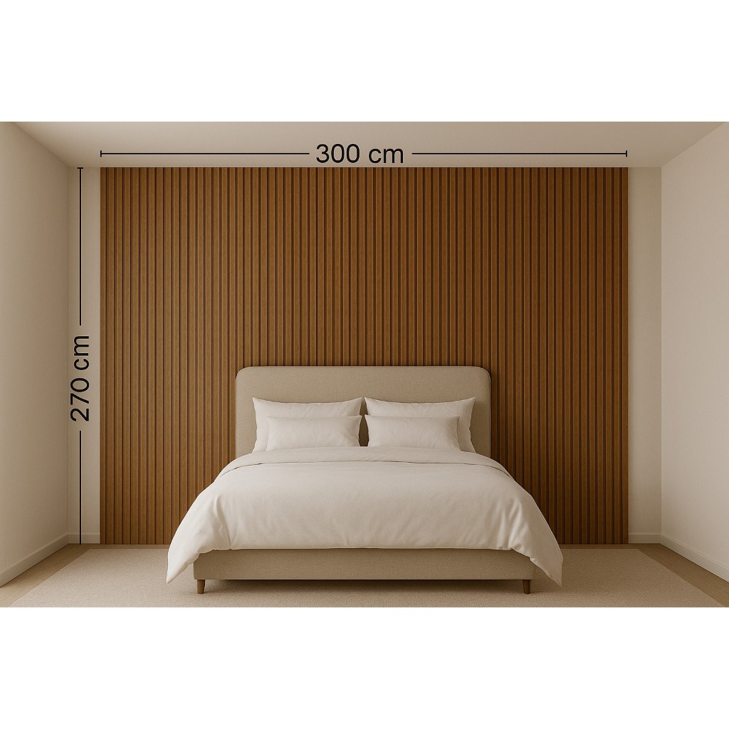 PAINEL RIPADO 270 ALTURA X 300 LARGURA em MDF Revestimento Autocolante