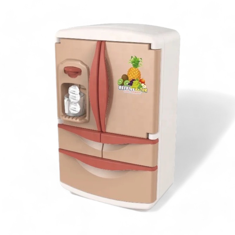 Brinquedo Educativo Mini Eletrodoméstico Geladeira Infantil Com Luz Som Vapor e Comidinhas