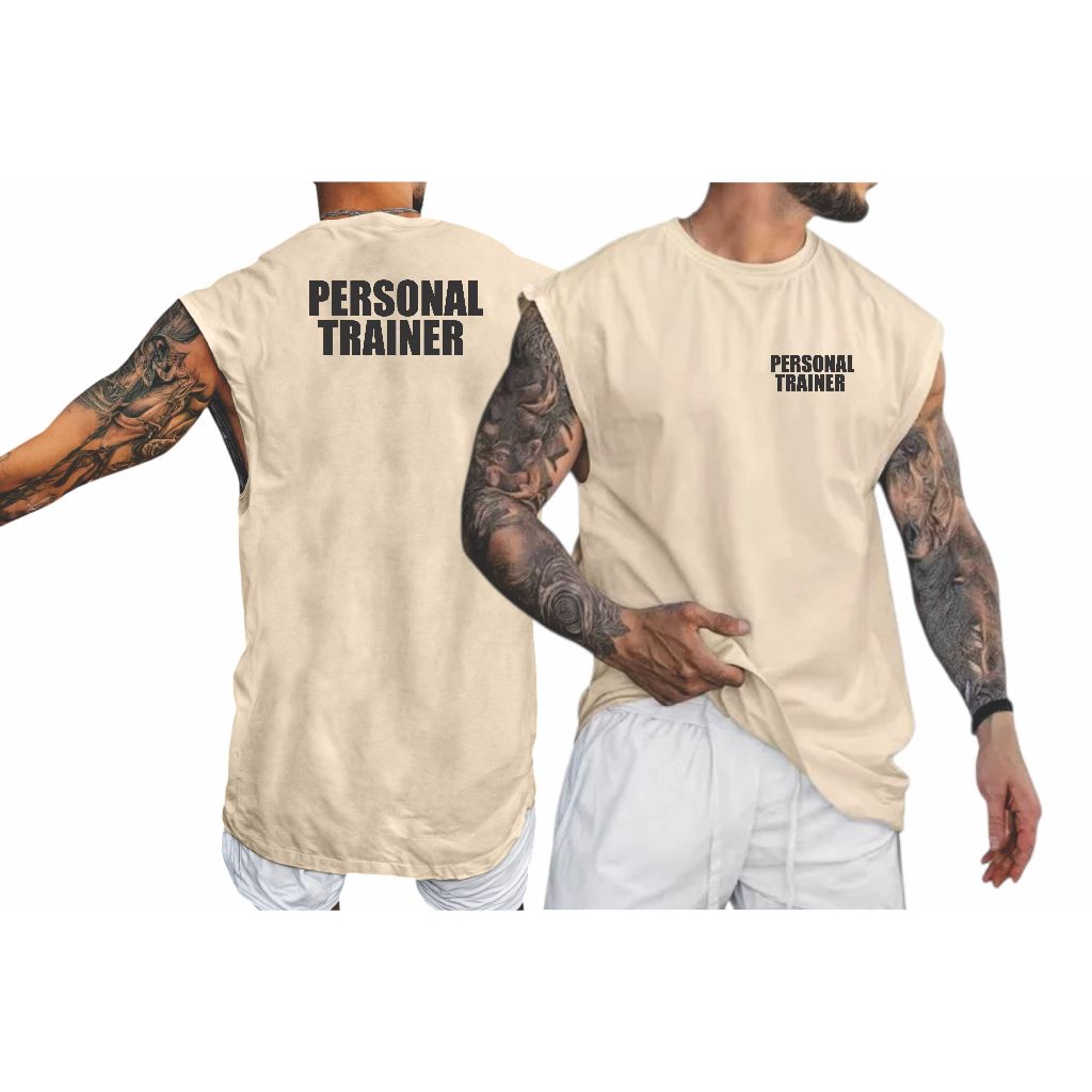 Camisa Oversized Camiseta Regata Personal Trainer Cavada