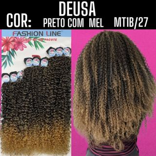 Cabelo ORGÂNICO Cacheado Deusa 65cm - Fashion LINE - Cacho Fechado - 320g. em Oferta na Shopee
