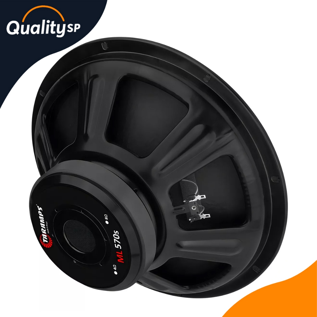 Detalhes do Médio Grave 15 Pol Automotivo Taramps Ml570s 4 Ohms 570wrms