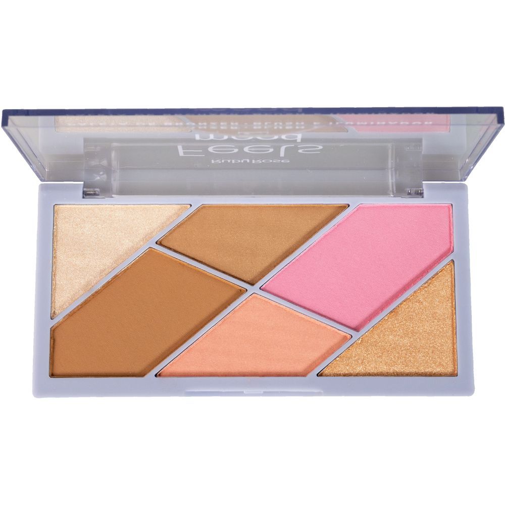 Paleta de Bronzer Blush e Iluminador Ruby Rose Feels Mood MAQUIAGEM ORIGINAL