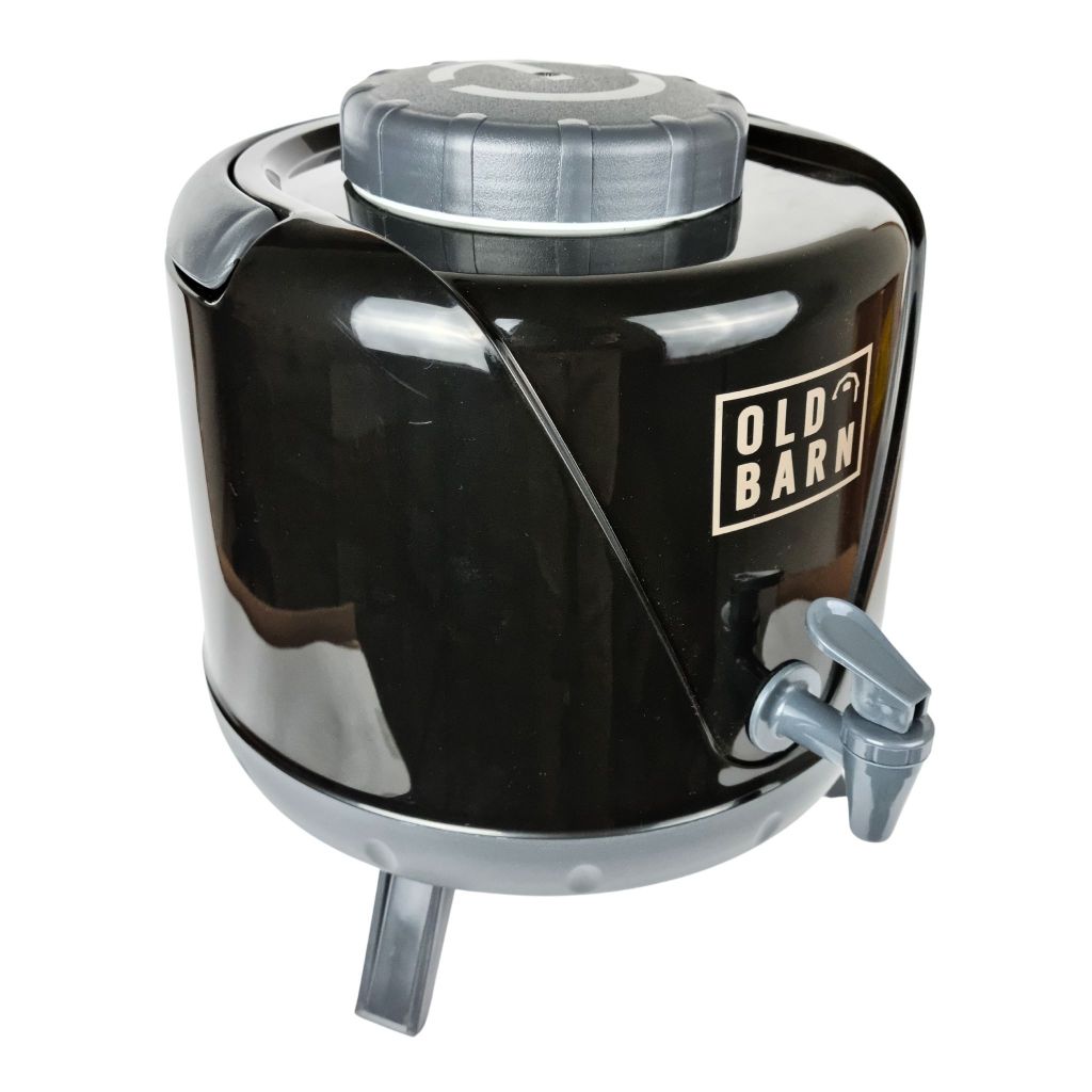 Garrafa Térmica 5L Old Barn Pézinho Retrátil E Torneira Tereré Água Suco Preta Cor Black