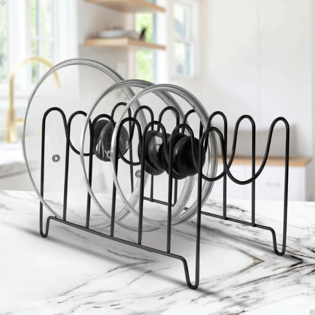 Suporte Para Tampas Organizador Aramado Para Pia Armário Balcão em Oferta na Shopee