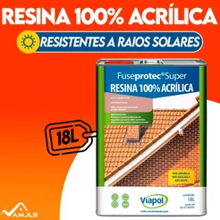 Resina Acrílica Fuseprotec | Brilhante, fosca, semibrilho | - 18l - Viapol