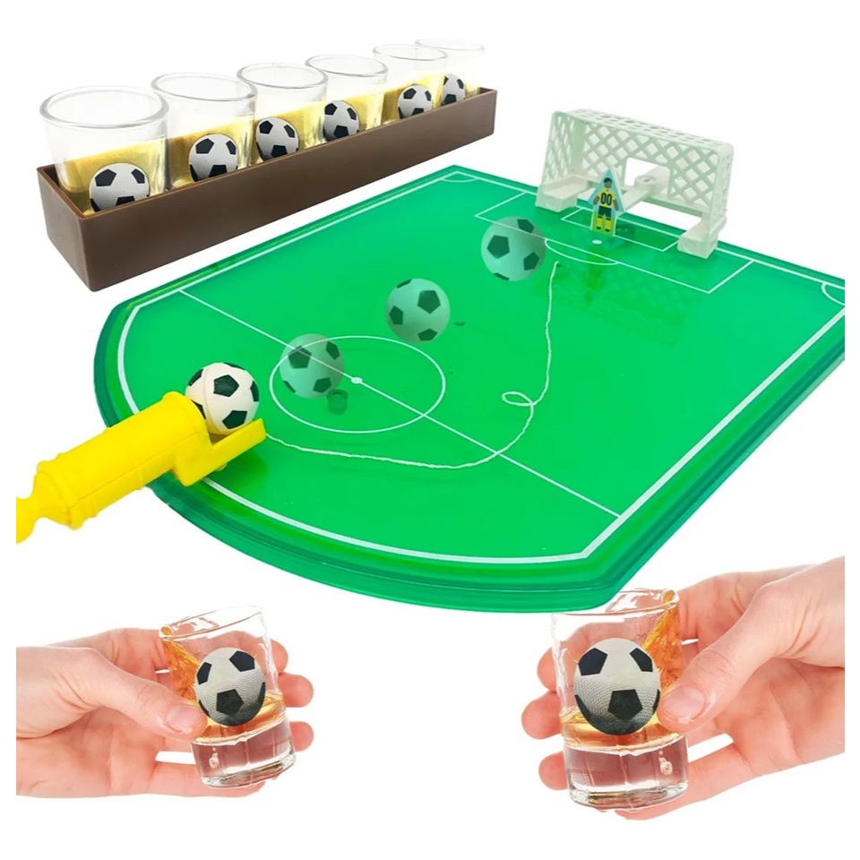 Jogo Drink Games Futebol Gol Golzinho c/ 5 Copos + Bolinha - Soccer Board Game Football
