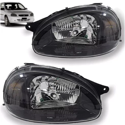 Par Farol Corsa Mascara Negra 1994 até 2002 LENTE DE policarbonato ENVIO IMEDIATO