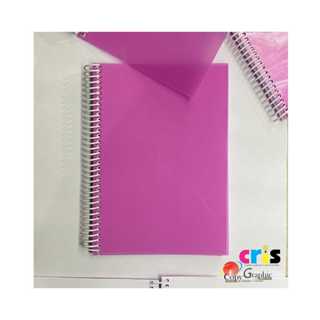 Caderno A5  (PVC Transparente) 100fls Espiral Sem Pauta em Oferta na Shopee