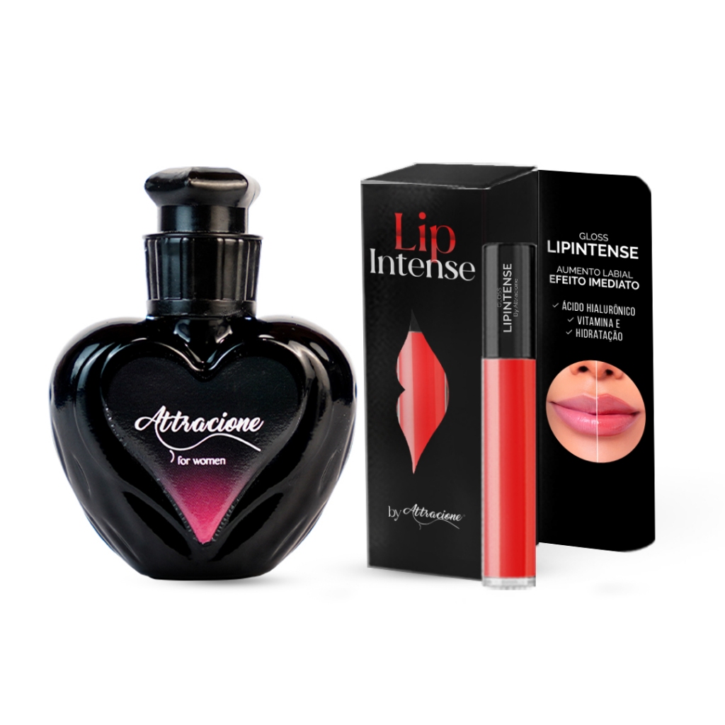 Kit Perfume Attracione + Lip Intense em Oferta na Shopee
