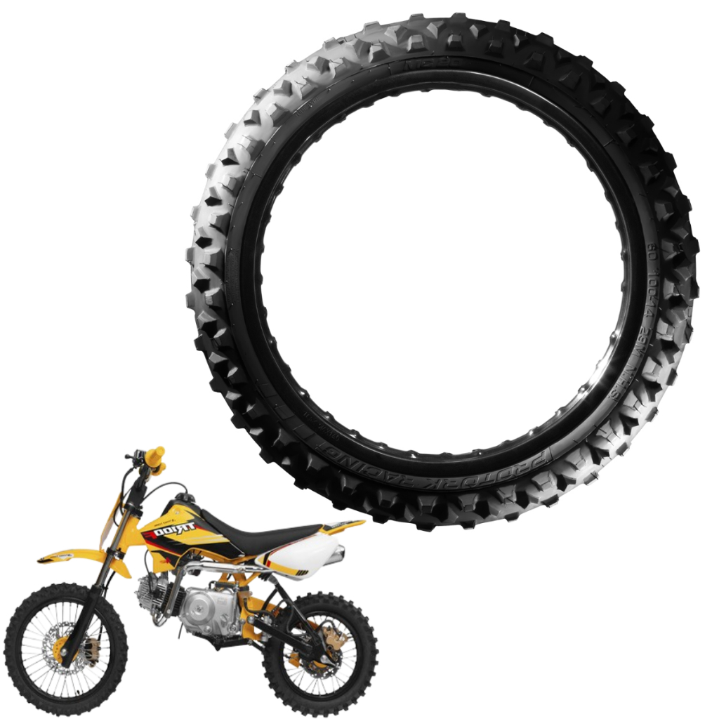 Pneu Novo Dianteiro 60/100-14 Pro Tork Para Mini Motos Esportivas Mc 20 TR50F TR100F TR125F