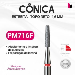 716F - Broca Diamantada -  Cilíndrica Cônica - Ponta Reta - 1,6mm em Oferta na Shopee