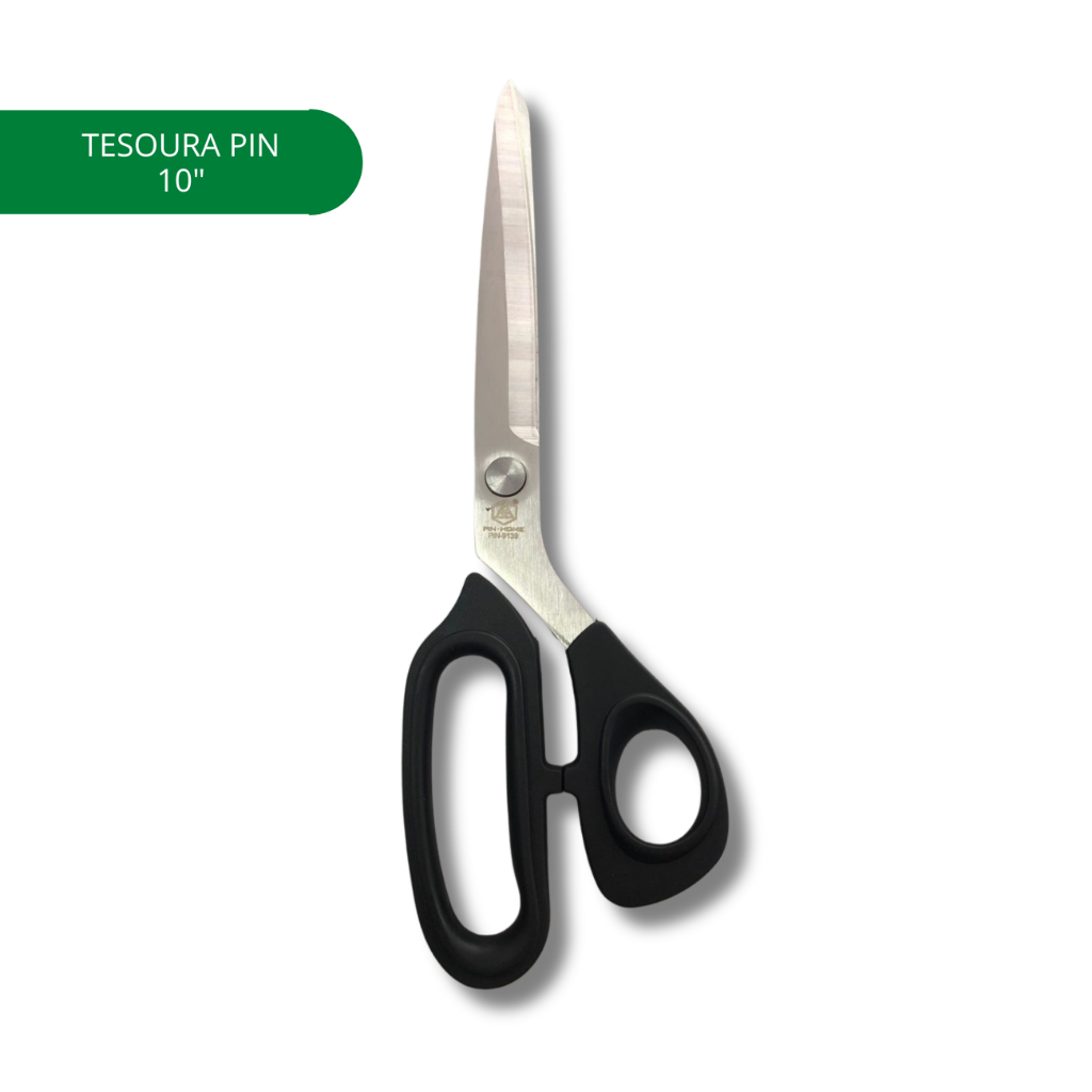 TESOURA MULTIUSO PRETA MARCA PIN TAMANHO 10", CABO PLASTICO
