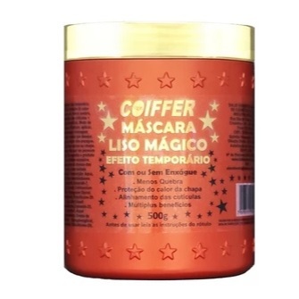 Máscara Liso Mágico Coiffer 500g | Liso Perfeito e Duradouro Sem Frizz | Proteção Térmica