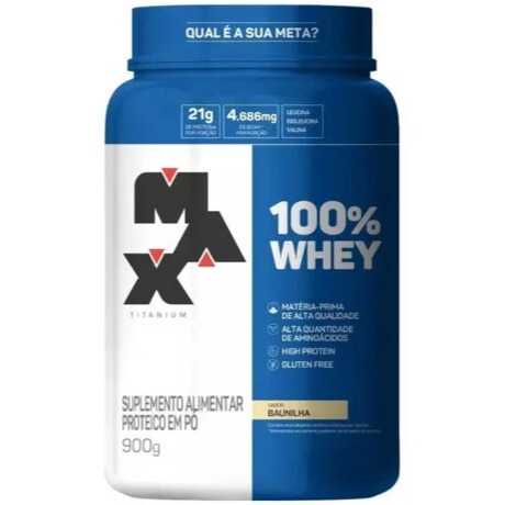 100% Whey Protein Concentrado Max Titanium 900g Baunilha