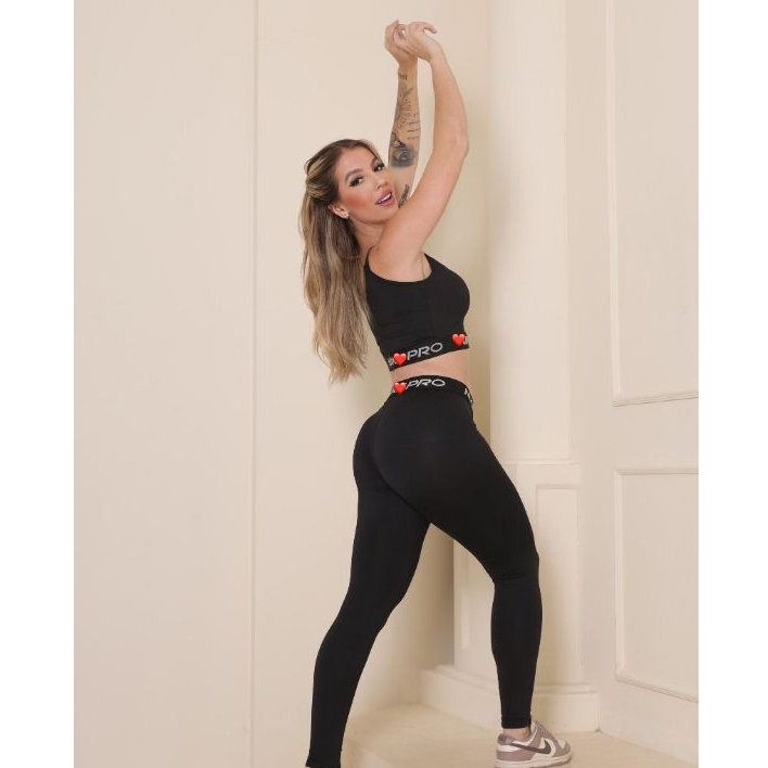 Conjunto Top + Legging Cintura Alta Feminino Conjunto Fitness