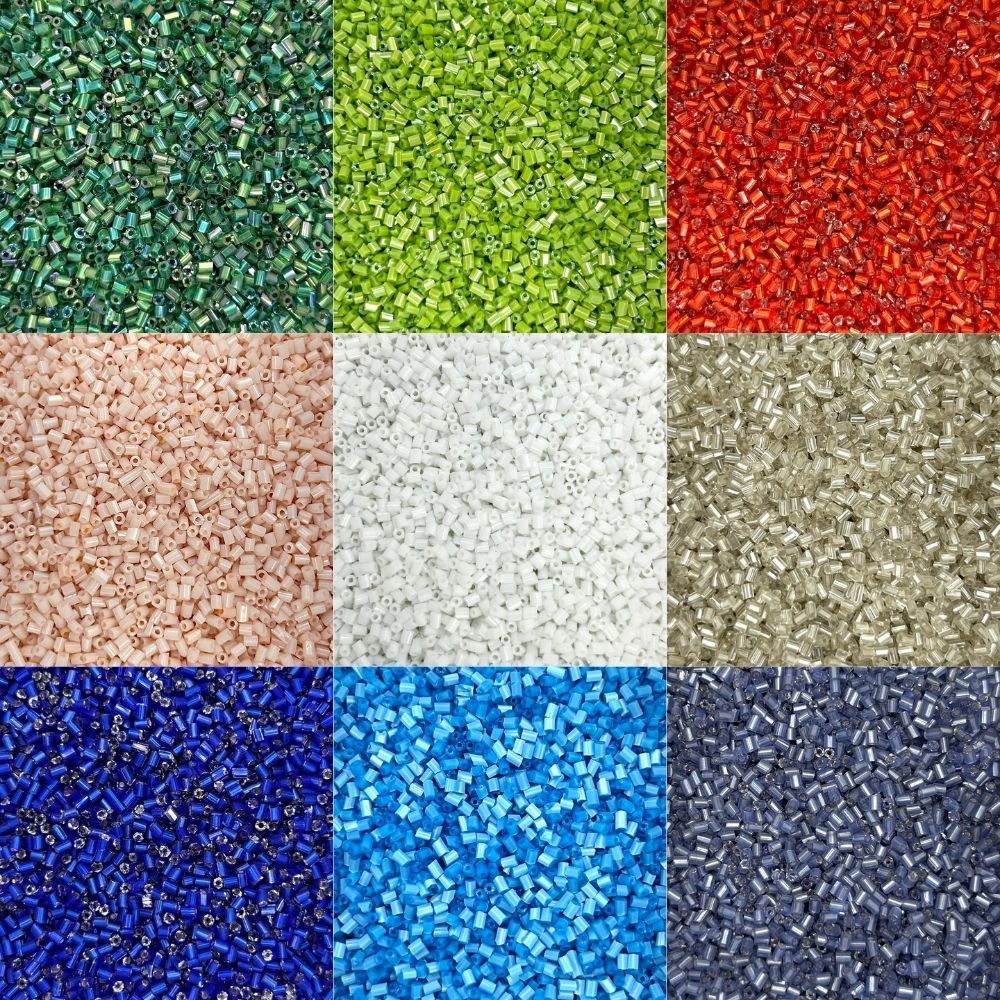 Até 8000 peças Miçanga Passante Vidrilho Tubo em Oferta na Shopee