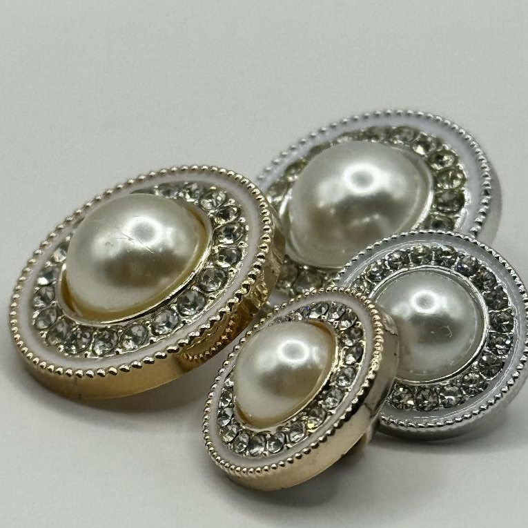 KIT BOTÕES FINOS BLAZER PALETÓ CASACO CALÇA CAMISA PÉROLA STRASS 24MM E 34MM